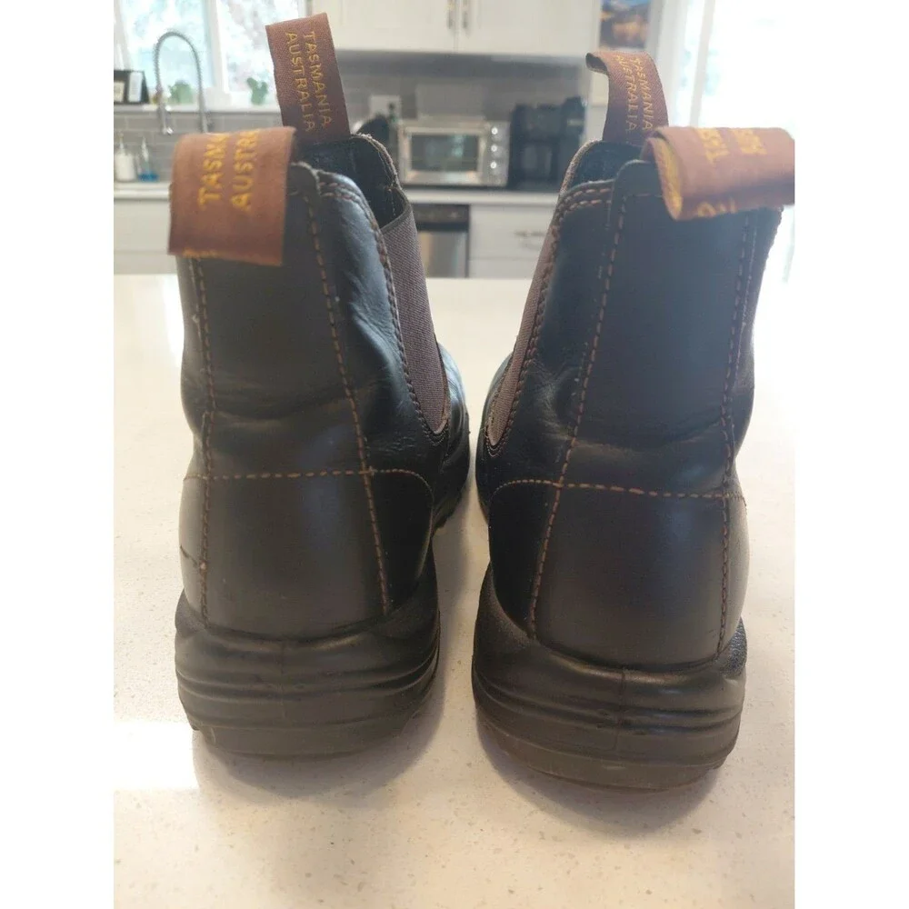 Blundstone SPS X-TRA Chelsea Boots Mens AU 6 US 7 Dark Brown Nubuck Leather